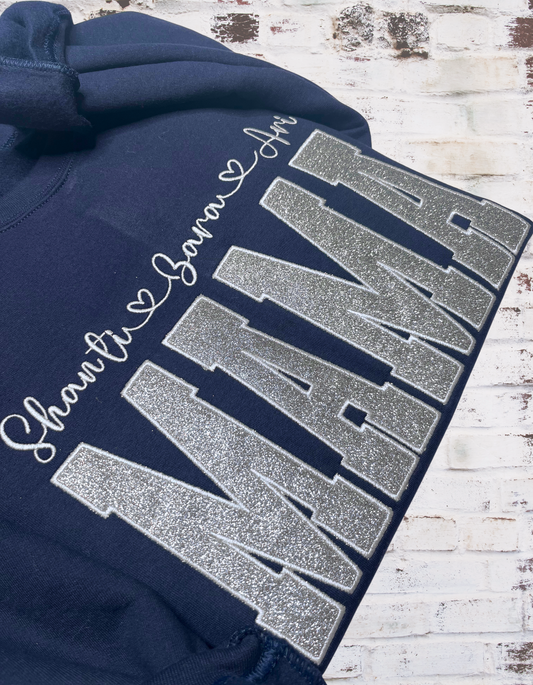Glitter Mama Sweatshirt w/Names (Customize)