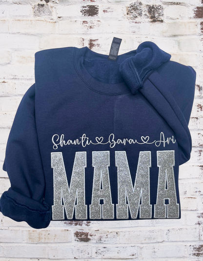 Glitter Mama Sweatshirt w/Names (Customize)