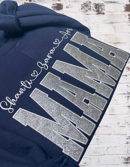 Glitter Mama Sweatshirt w/Names (Customize)