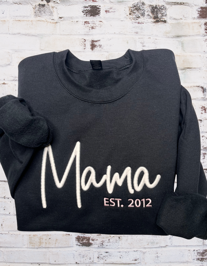 Mama 3D Puff Embroidered Sweatshirt