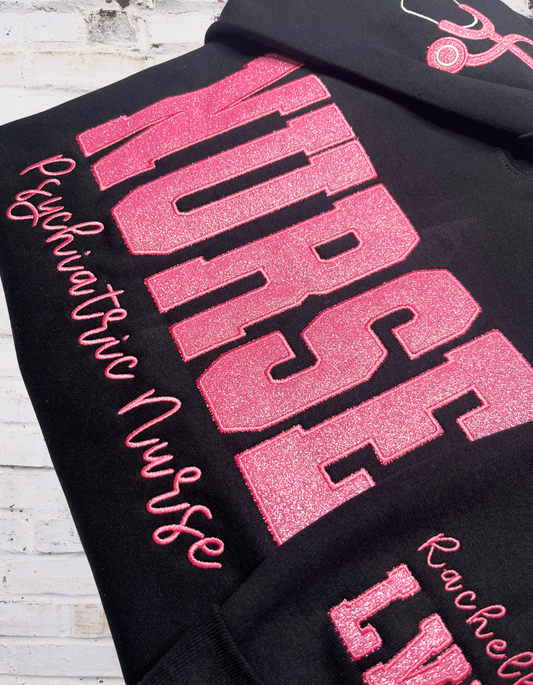 Nurse/Occupation Glitter Sweatshirt (Customize)