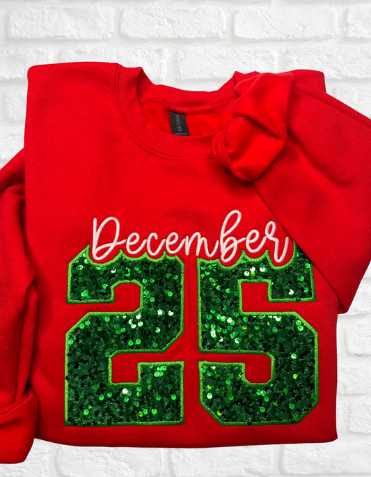 December 25th Sequins Embroidered Sweatshirt #1